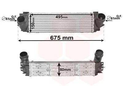 Интеркулер BMW X3(F25) 11- Van Wezel 06004463