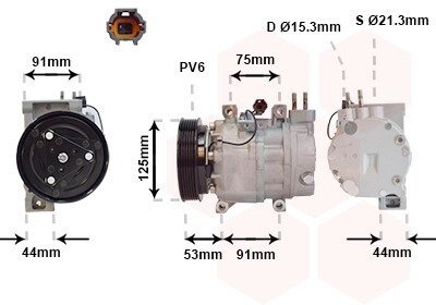 Компресор кондиціонера Van Wezel 1300K259