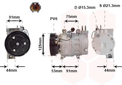 Компресор кондиціонера Van Wezel 1300K259