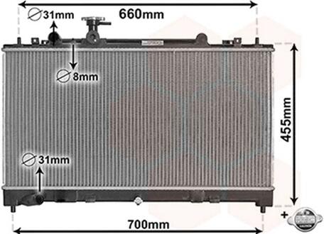 Радиатор охлаждения (выр-во) Van Wezel 27002227 (фото 1)