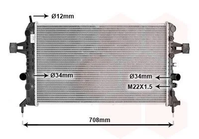 Фото 1 - радіатор, охолодження двигуна Van Wezel 37002440 Радіатор, охолодження двигуна Van Wezel 37002440 (фото 1)