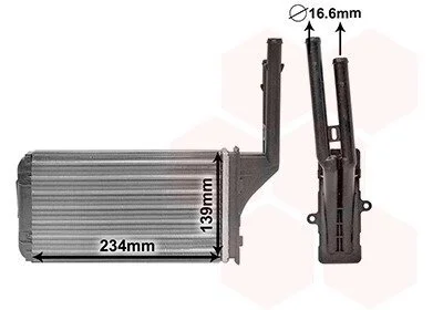 Радіатор пічки Van Wezel 40006049