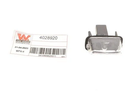 Фонарь подсветки номерного знака CITROEN/ OPEL/ PEUGEOT Van Wezel 4028920 (фото 1)