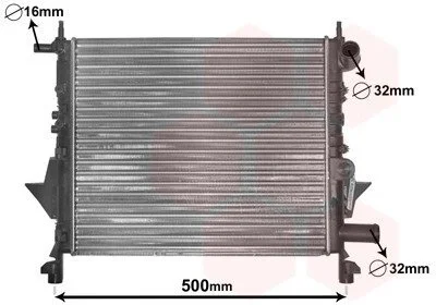 Радиатор (выр-во) Van Wezel 43002217