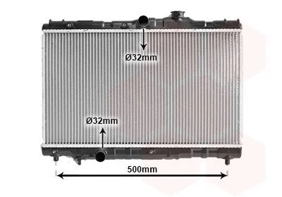 Радиатор охлаждения COROLLA EE90 1.3MT 87-92 Van Wezel 53002115