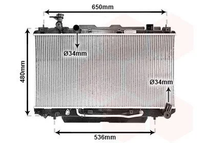 Радіатор FUNCR/RAV4 20i AT +-AC 00 Van Wezel 53002301