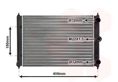 Радіатор, охолодження двигуна Van Wezel 58002092