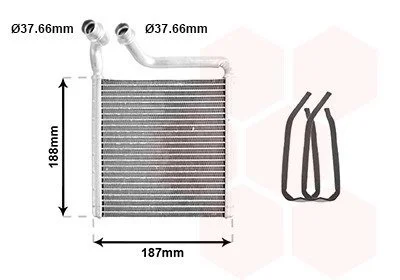 Радиатор отопителя VOLKSWAGEN PASSAT B7 (362, 365) (10-) Van Wezel 58006416