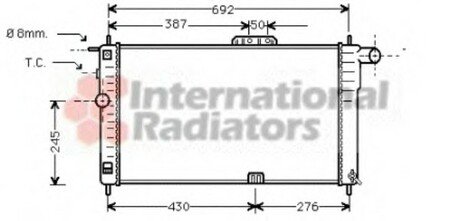Радиатор DAEW NEXIA 15 MT - AC 94- Van Wezel 81002001 (фото 1)