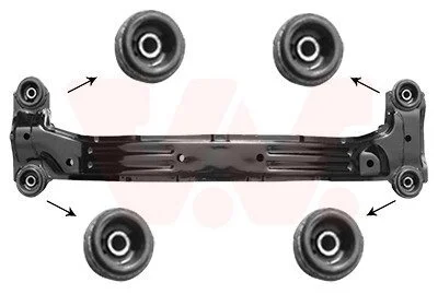 Подрамник задний HYUNDAI TUCSON только 2WD Van Wezel 8257629