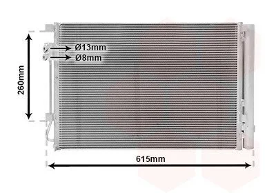 Радіатор кондиціонера KIA RIO 11-17 Van Wezel 83005280 (фото 1)