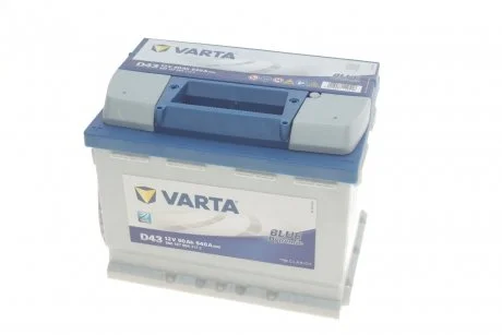 АКБ D43 BLUE DYNAMIC 60 А*ч +/- 540A VARTA 5601270543132