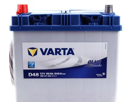АКБ D48 BLUE DYNAMIC 60 А*ч +/- 540A VARTA 5604110543132