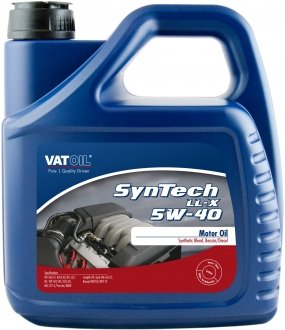 Моторное масло SynTech LL-X 5W-40 синтетическое 4 л VATOIL 50035