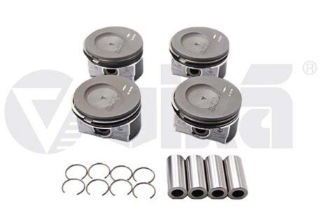 Piston complete;with piston ring;1PCS;+0.25MM Vika 11071700501 (фото 1)