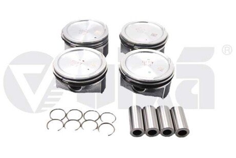 Piston complete;with piston ring;4PCS/SET;+0.25MM Vika 11071701101