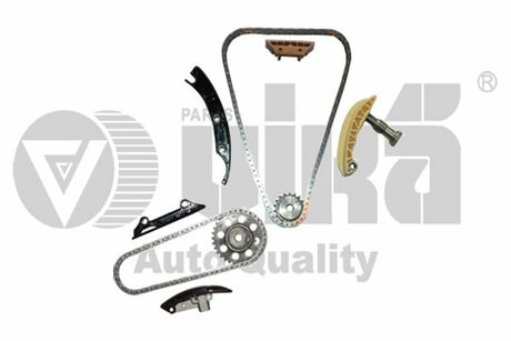Комплект ланцюга ГРМ із планками та зірочками VW Golf (99-05),Passat (05-10,11-14),T5 (96-00),Touareg (02-10,10-)/Audi Q7 (06-10) Vika 11091800401 (фото 1)
