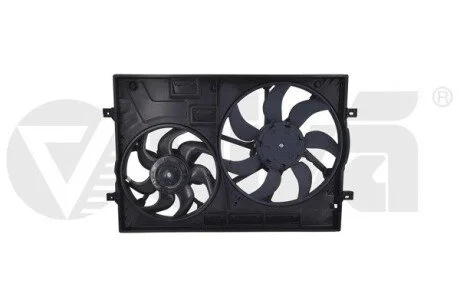 Диффузор в сборе с вентиляторами Skoda Octavia (12-),Superb (15-)/VW Golf (12-), Vika 11211836301