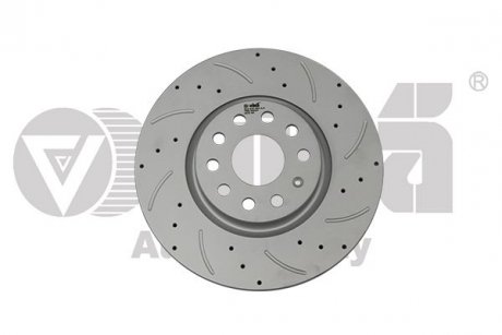 Brake disc / front / perforated line / cross Vika 66151717101 (фото 1)