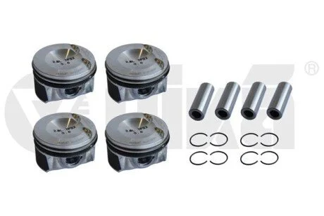 Piston complete; 2.0T; fine pin; wave ring;4PC/SET Vika K11786201