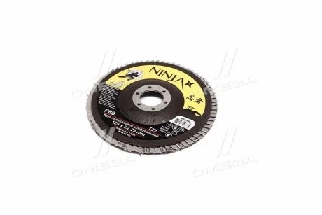 Коло пелюсткове шліфувальне NINJA Т27, 125х22 мм, Р80 (VIROK) Vorel 65V508