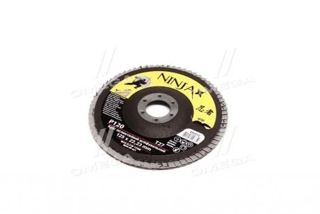 Коло пелюсткове шліфувальне NINJA Т27, 125х22 мм, Р120(VIROK) Vorel 65V512