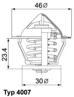 Термостат системи охолодження WAHLER 4007.80D