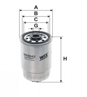 Фильтр топливный (PP 837) WIX FILTERS WF8042