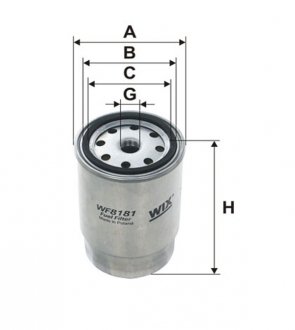 Фильтр топливный (PP 845/1) WIX FILTERS WF8181 (фото 1)
