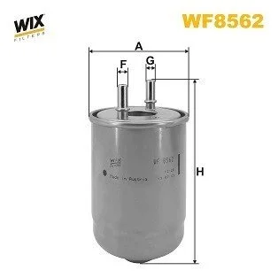 Фильтр топливный RENAULT MEGANE III, SCENIC III 1.5 DCI 12- (WIX-FILTERS) WIX FILTERS WF8562