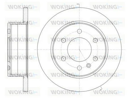 Гальмівний диск задн. Crafter/W906/W907/W910 (06-21) WOKING D61035.00