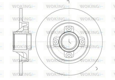 Диск тормозной задн. (Remsa) PSA Berlingo Partner II / C4 Picasso / 308 30 WOKING D6105800