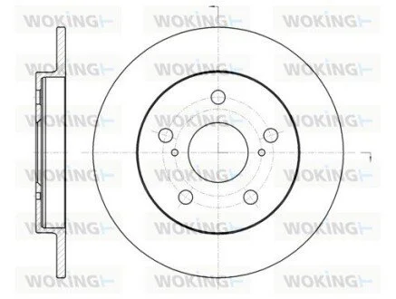 Диск тормозной Toyota Corolla Auris 07>12 / перед WOKING D61074.00