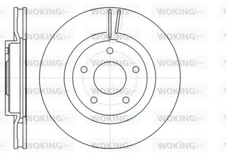 Гальмівний диск перед. Juke/Qashqai/X-Trail (07-21) WOKING D61087.10