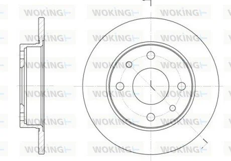 Гальмівний диск 500/Punto/KA 0.9-1.7 94- WOKING D6110.00