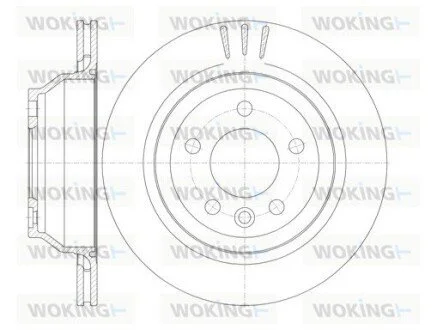 Диск тормозной VW T5 >10 / задн WOKING D61160.10
