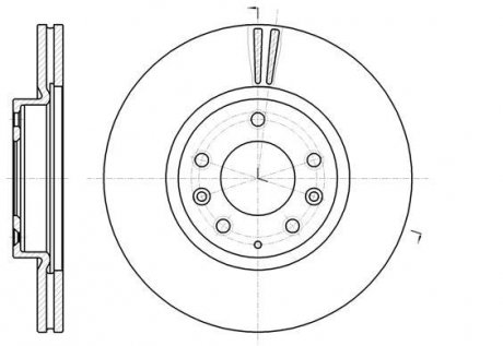 Диск тормозной Mazda 6 II / перед (кратно 2 шт.) WOKING D61235.10 (фото 1)