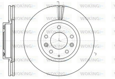 Диск тормозной Mazda 6 II / перед (кратно 2 шт.) WOKING D61235.10