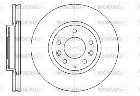 Диск тормозной Mazda CX-7 I CX-9 I / перед (кратно 2 шт.) WOKING D61236.10