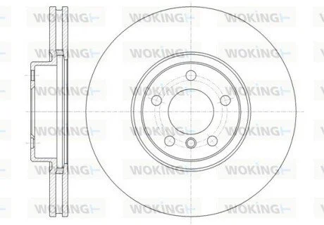 Гальмівний диск перед. BMW X5 (E70/F15/F85) / X6 (E71-72/F16/F86) 07- (348x30) WOKING D61335.10