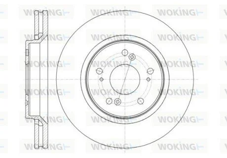 Диск тормозной передний (кратно 2) (Remsa) Honda CR-V III IV WOKING D61358.10