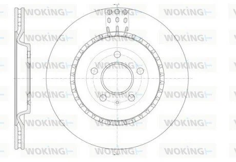 Гальмівний диск задн. A6/A8/A7/Q5/A4/A5/Q7/Touareg/A4/A6/Macan 14- WOKING D61492.10