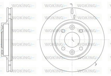 Диск тормозной Renault Clio IV Logan Sandero II / Smart 14> / перед (кратно 2 шт WOKING D61535.10