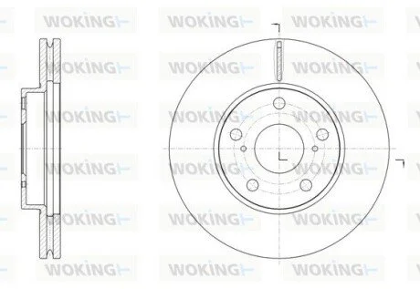 Диск тормозной Toyota Corolla Auris 12>18 / перед (кратно 2 шт.) WOKING D6153910