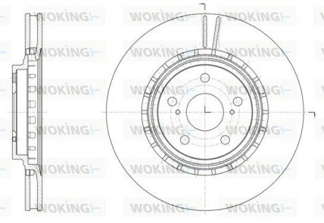 Диск тормозной передний (кратно 2) (Remsa) Toyota Rav4 12> / Lexus NX 14> WOKING D6154010