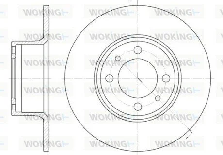 Гальмівний диск Lada 2101-2107 (252х10) WOKING D6156.00 (фото 1)