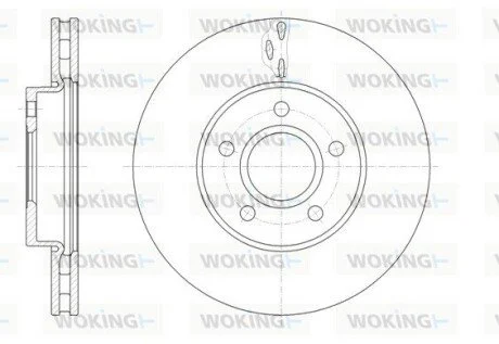 Диск тормозной Ford Focus III C-max II Grand C-max I / перед WOKING D61560.10