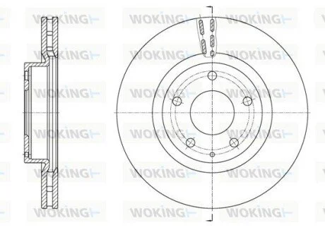 Диск тормозной Mazda 3 III CX-3 15> / перед (кратно 2 шт.) WOKING D6157410