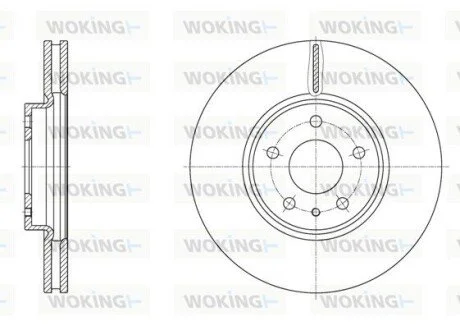 Диск тормозной передний (кратно 2) (Remsa) Ford Mondeo V 1.0 1.5 2.0EcoBoo WOKING D6160510