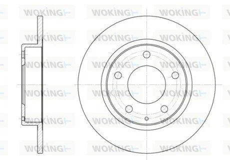 Гальмівний диск задн. 626/Capella/MX6/Probe/Telstar (91-21) WOKING D6206.00